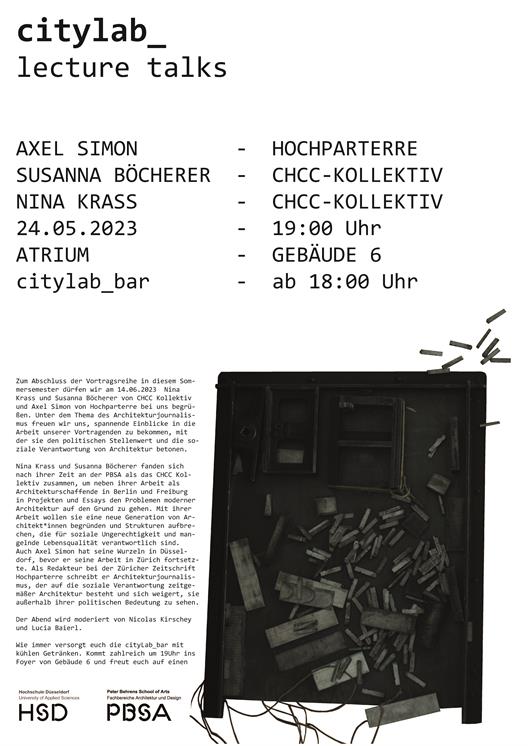 Plakat Vortrag Axel Simon+CHCC